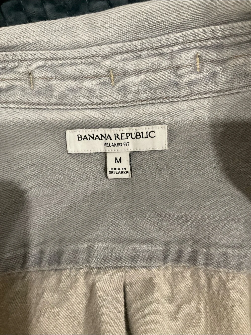 Banana Republic Light Gray Denim Shirt Jacket